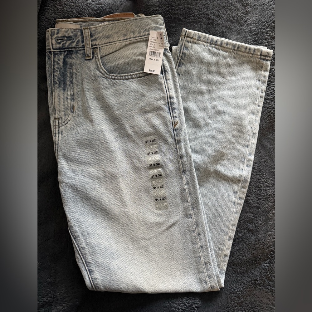 NWT PacSun Men’s Cade Straight Light Indigo Jeans 31x32